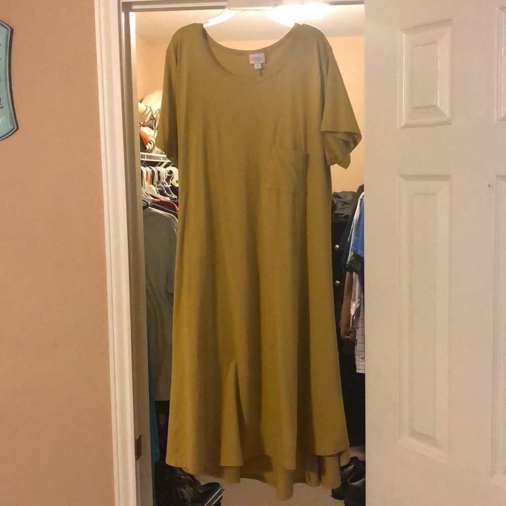 Lularoe mustard dress and leggings